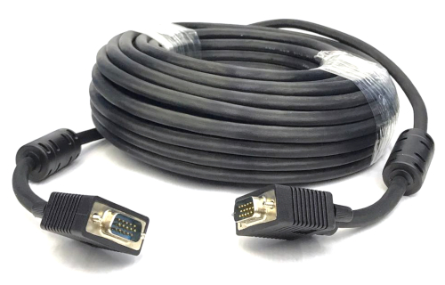 VGA Male to Male 3C+6 96B Cable with ferrite 20m